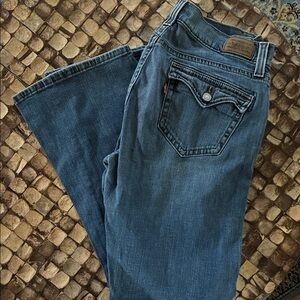 Levi's 542 Women's Boot Cut Jeans - Dark Blue Y2K